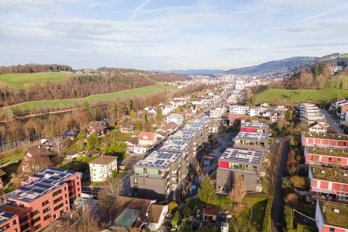 Wohnüberbauung Du Bois Luftaufnahme