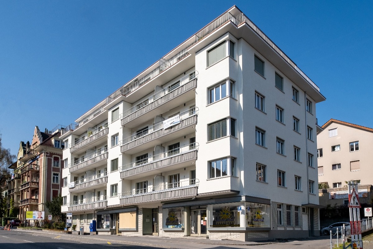 Mehrfamilienhaus nach Sanierung an der Maihofstrasse 31 in Luzern.