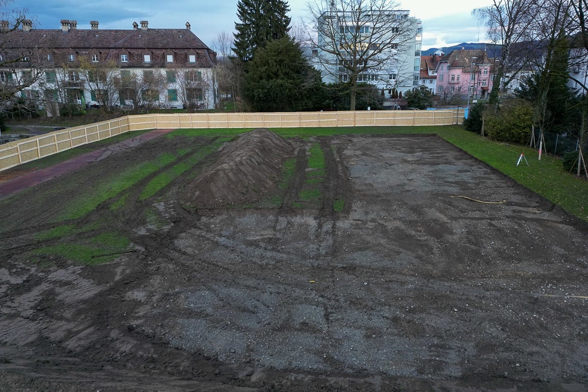 Blick auf das Grundstück