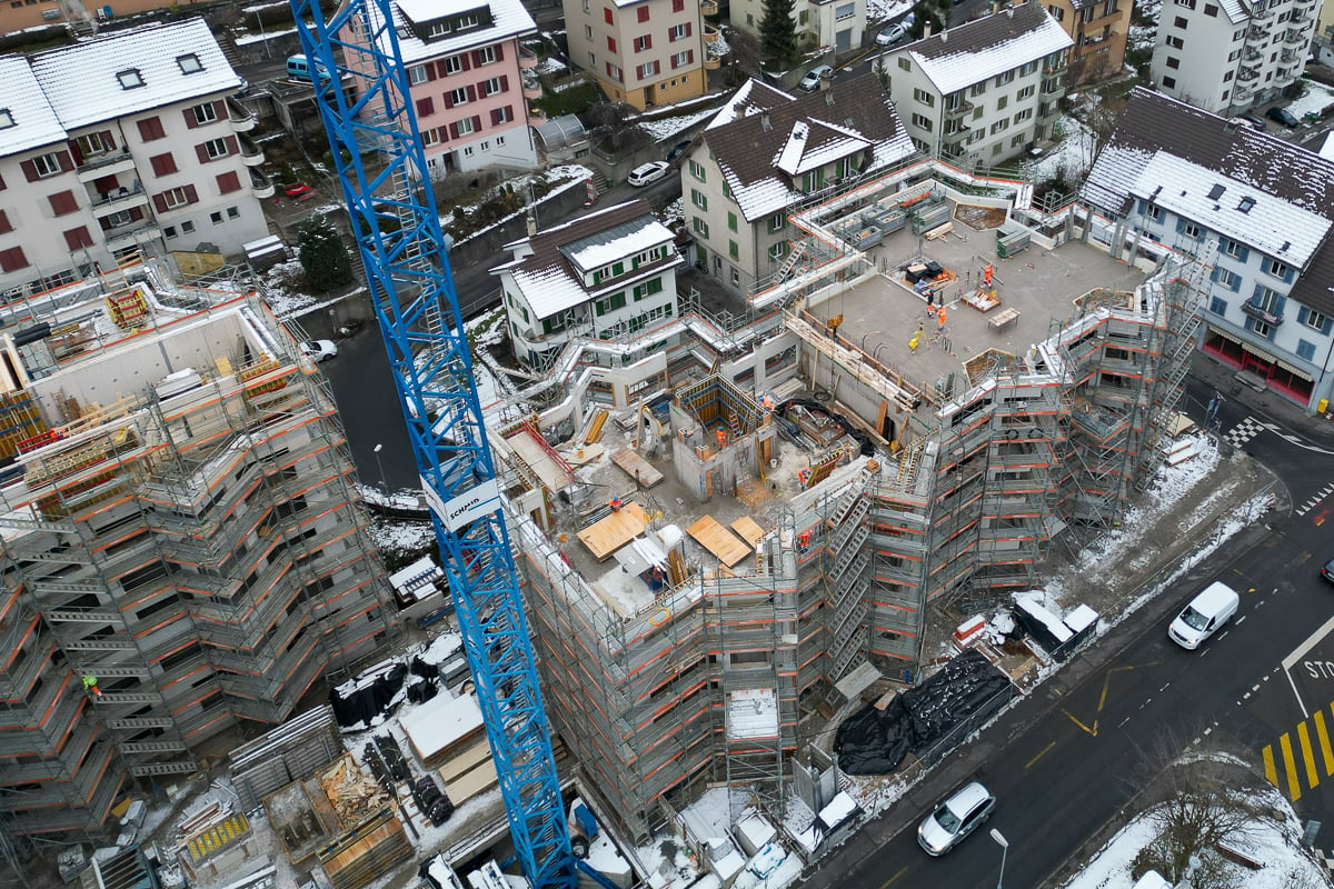 Schmid Projekt Luzern Obere Bernstrasse Luftaufnahmen Januar  (6)