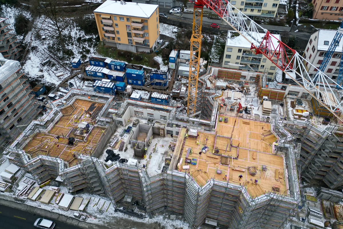 Schmid Projekt Luzern Obere Bernstrasse Luftaufnahmen Januar  (8)