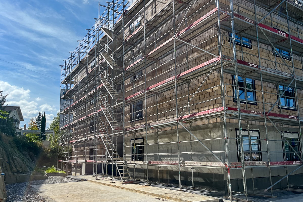 Fassade des Mehrfamilienhauses am Obermättliweg in Luzern