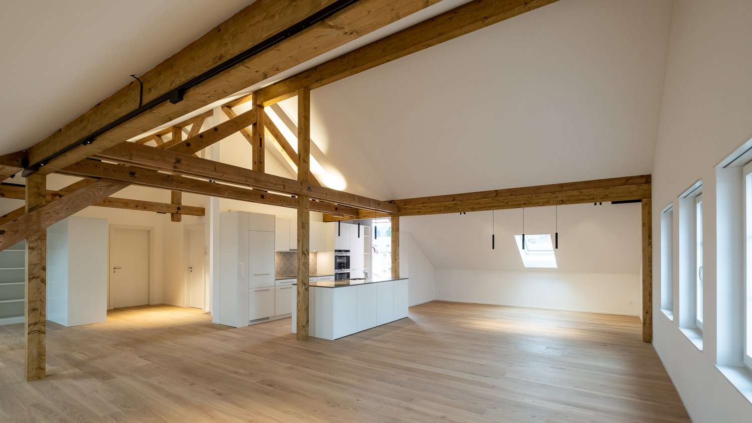 Blick in die Dachwohnung der Vorderen Hauptgasse Zofingen