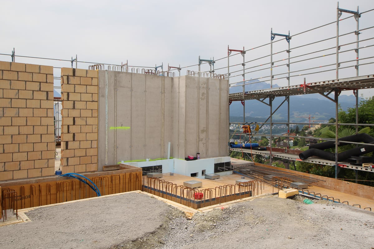Rohbau des MFH in der Buggenacherstrasse in Adligenswil
