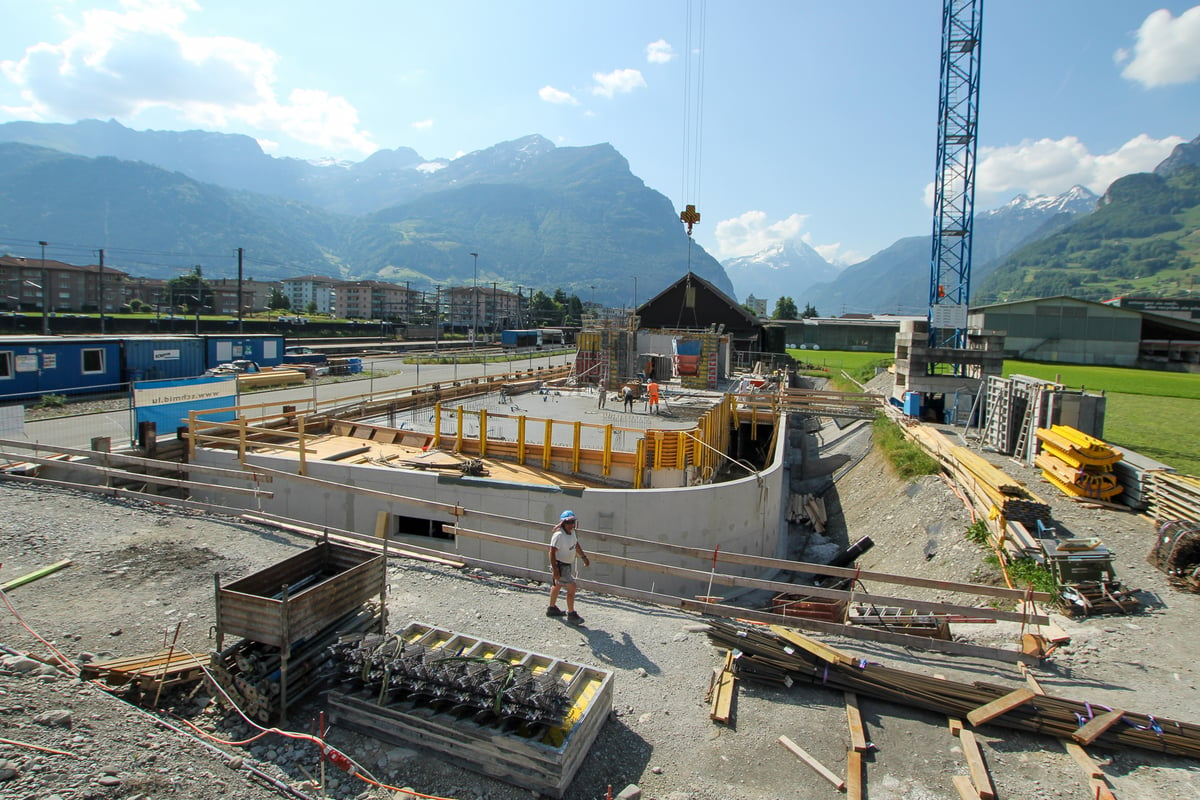 Baumeisterarbeiten beim Neubau MFH Reussacherstrasse in Altdorf