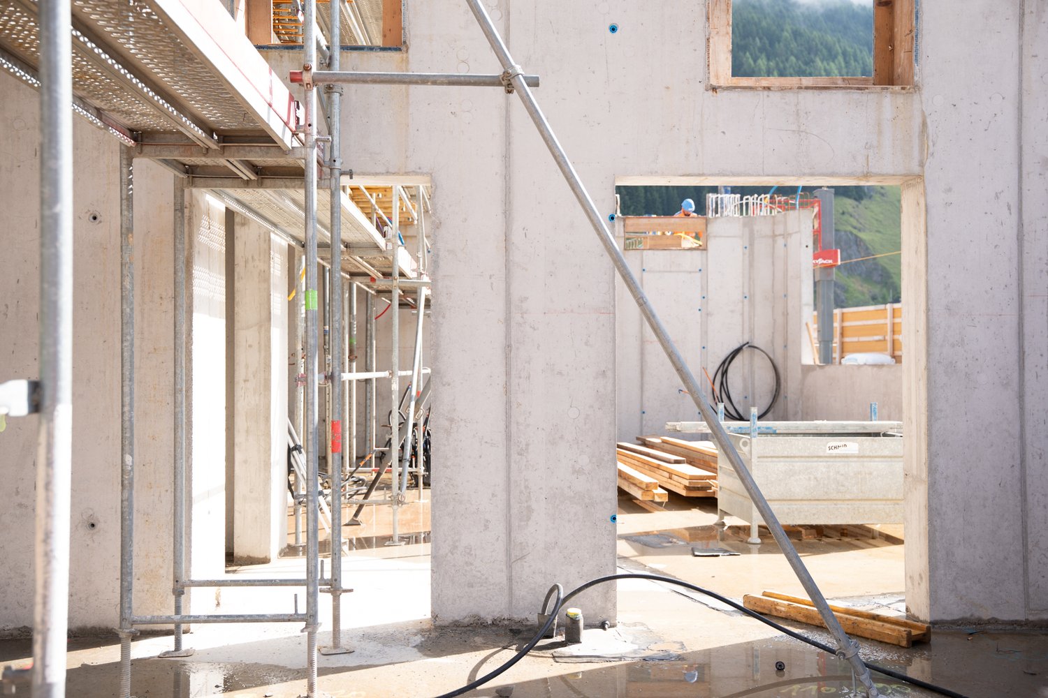 Rohbau Hotel H4C in Andermatt