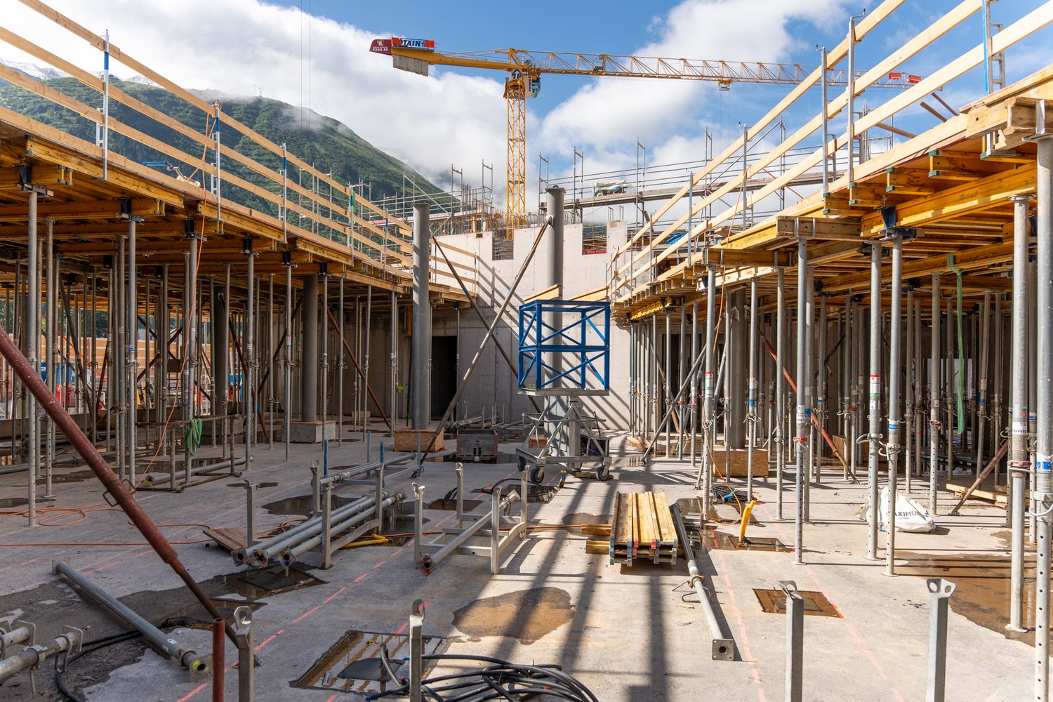 Rohbau Hotel H4C in Andermatt