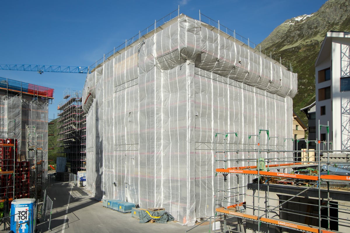Rohbau des Apartmenthauses Silva in Andermatt