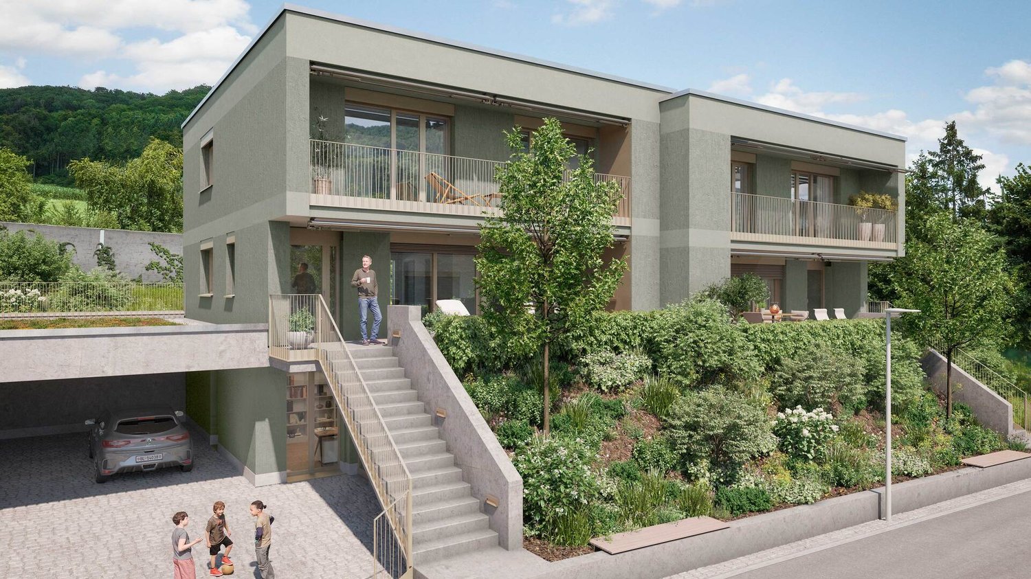 Aussenvisualisierung DEFH Gemsacker Böckten