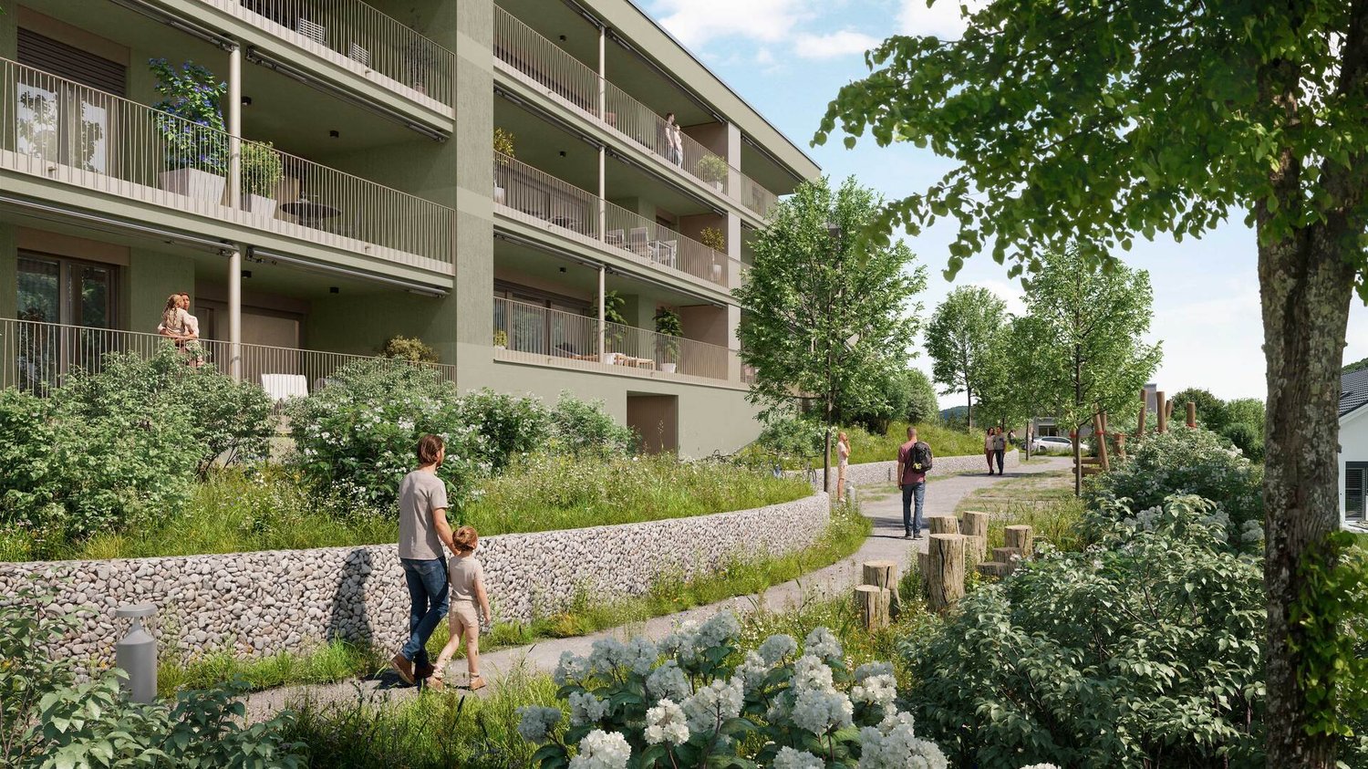 Aussenvisualisierung MFH Gemsacker Böckten