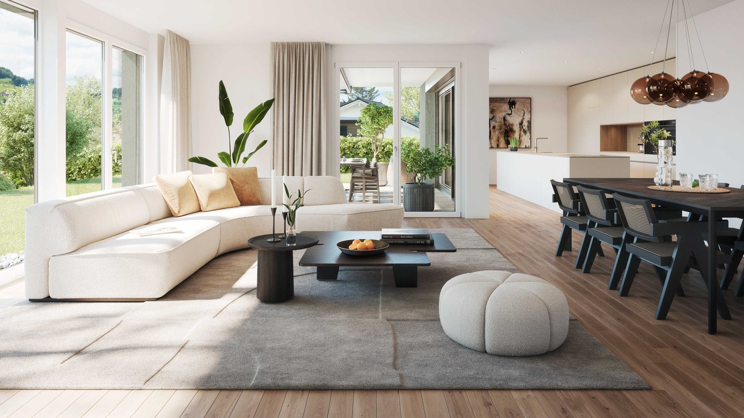 Wohnen Essen mit Küche