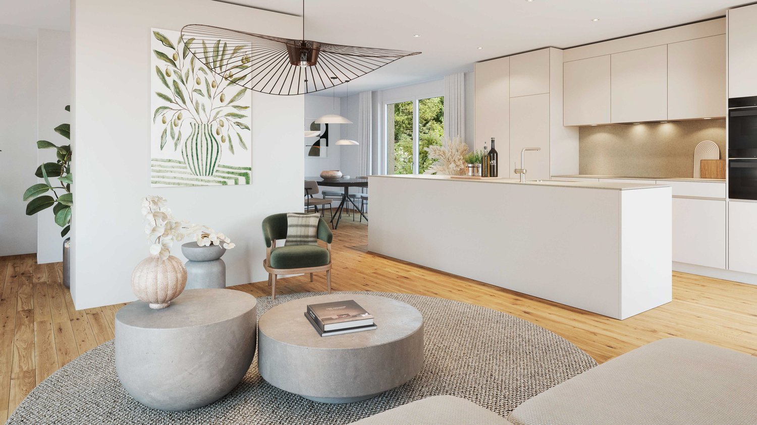 Wohnen Essen mit Küche