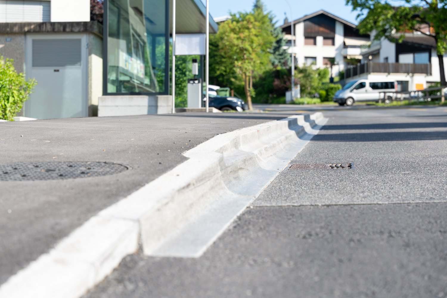 Randabschluss der Busstation
