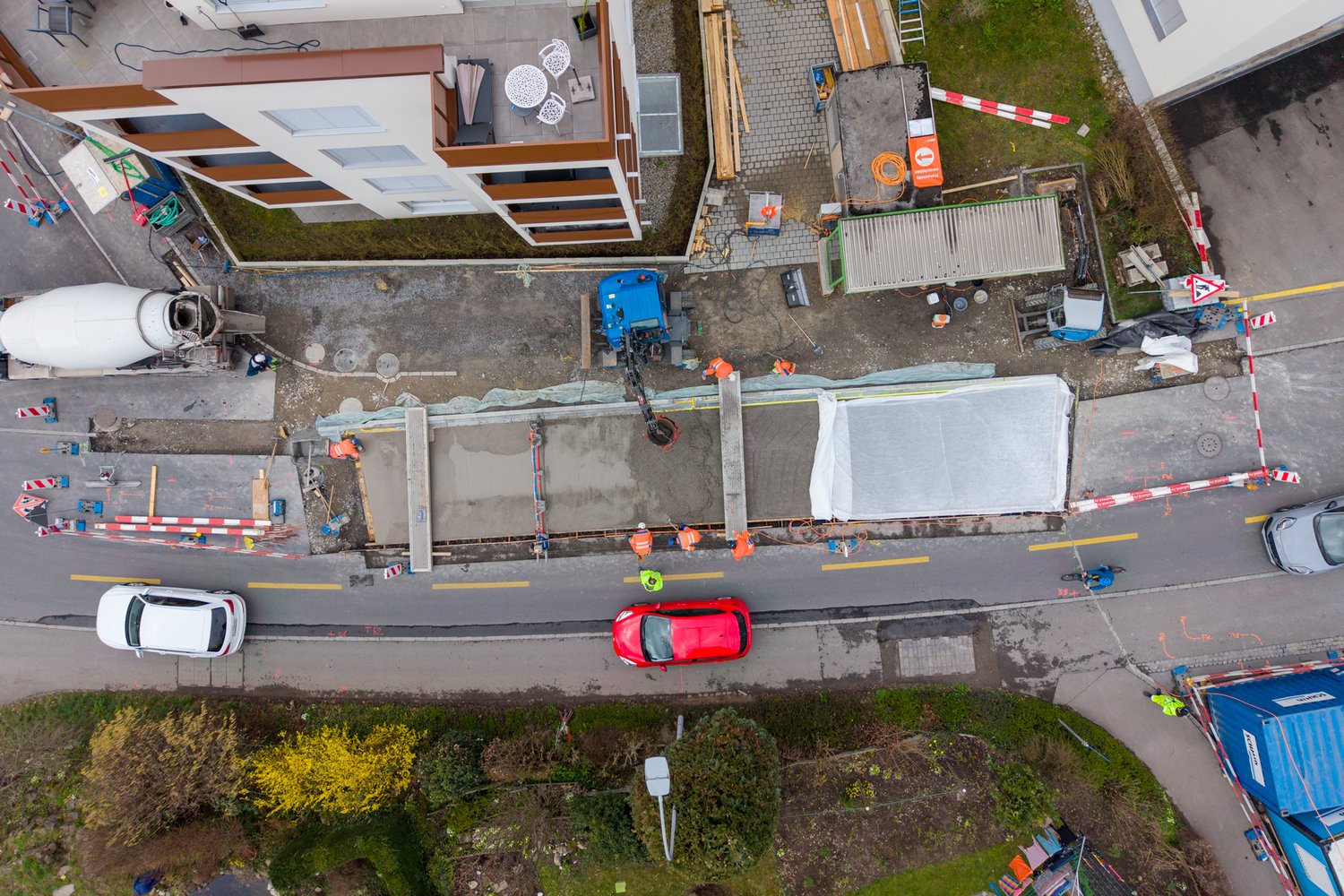 Drohnenaufnahme Kirchbreitenstrasse Buchrain