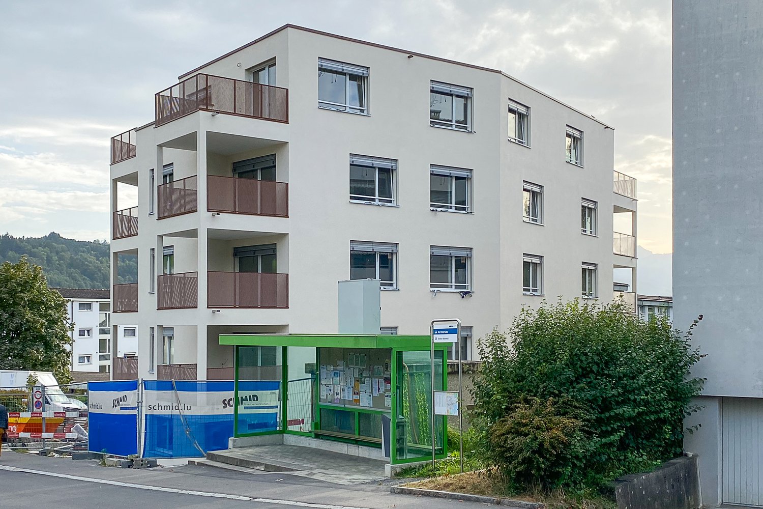 Fassade vom MFH an der Kirchbreitestrasse in Buchrain
