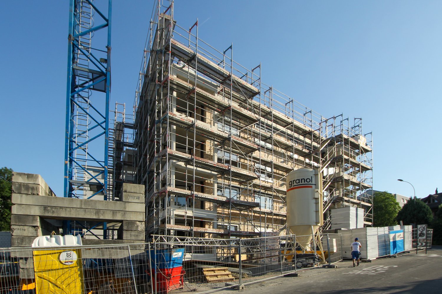 Rohbau des MFH Kirchbreitestrasse in Buchrain