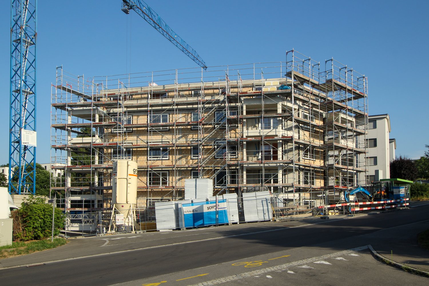 Rohbau des MFH Kirchbreitestrasse in Buchrain