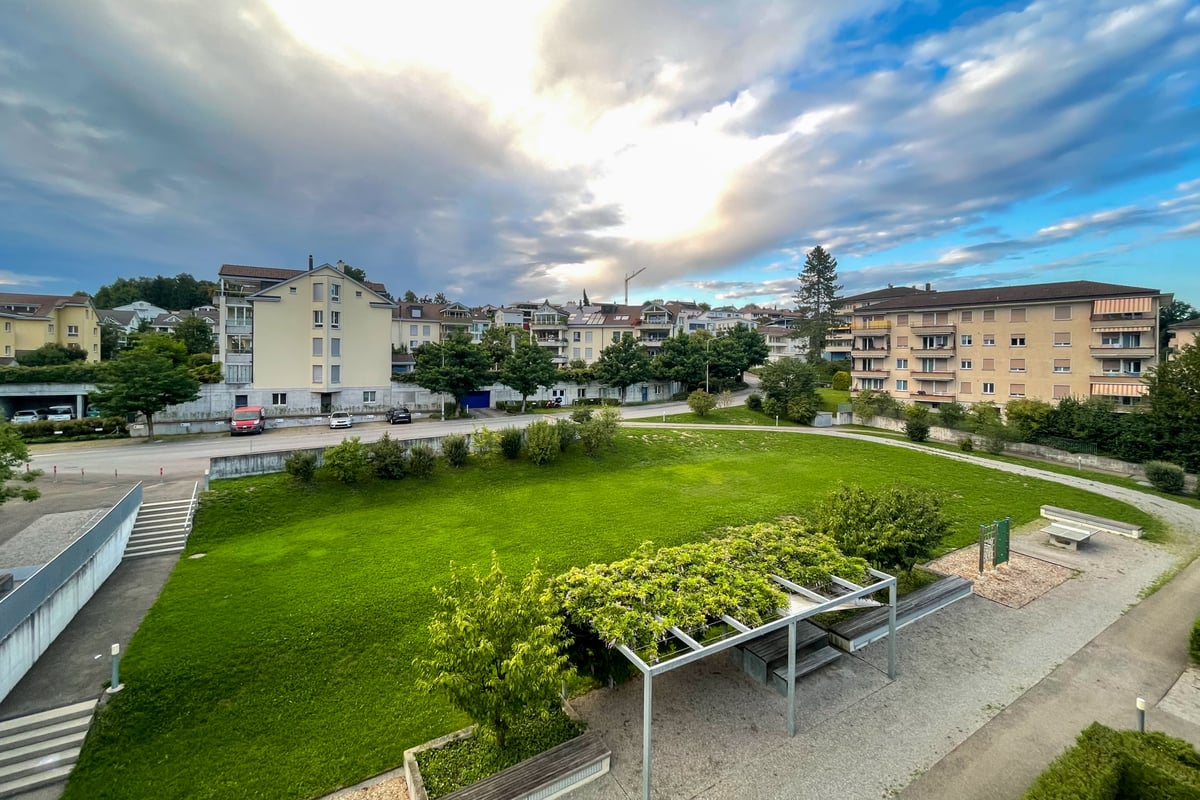 Blick auf das Grundstück Nielsenstrasse 16 in Buchrain