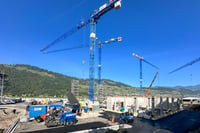 Baustelle des Neubaus Maintenancehalle in Buochs