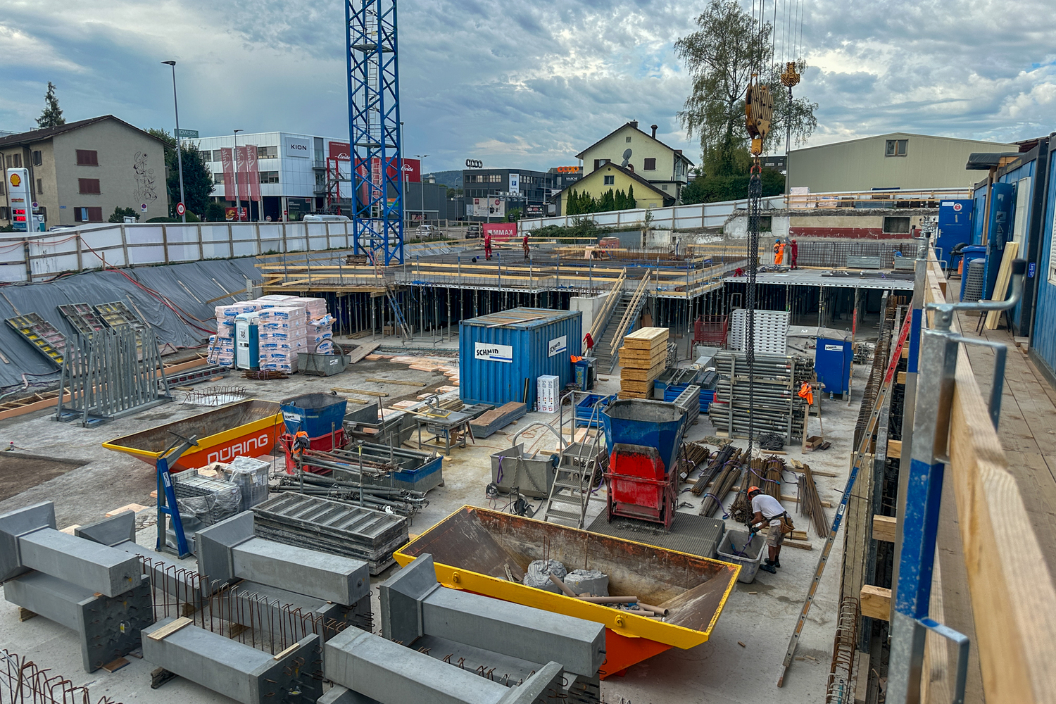 Bauplatz im Untergeschoss