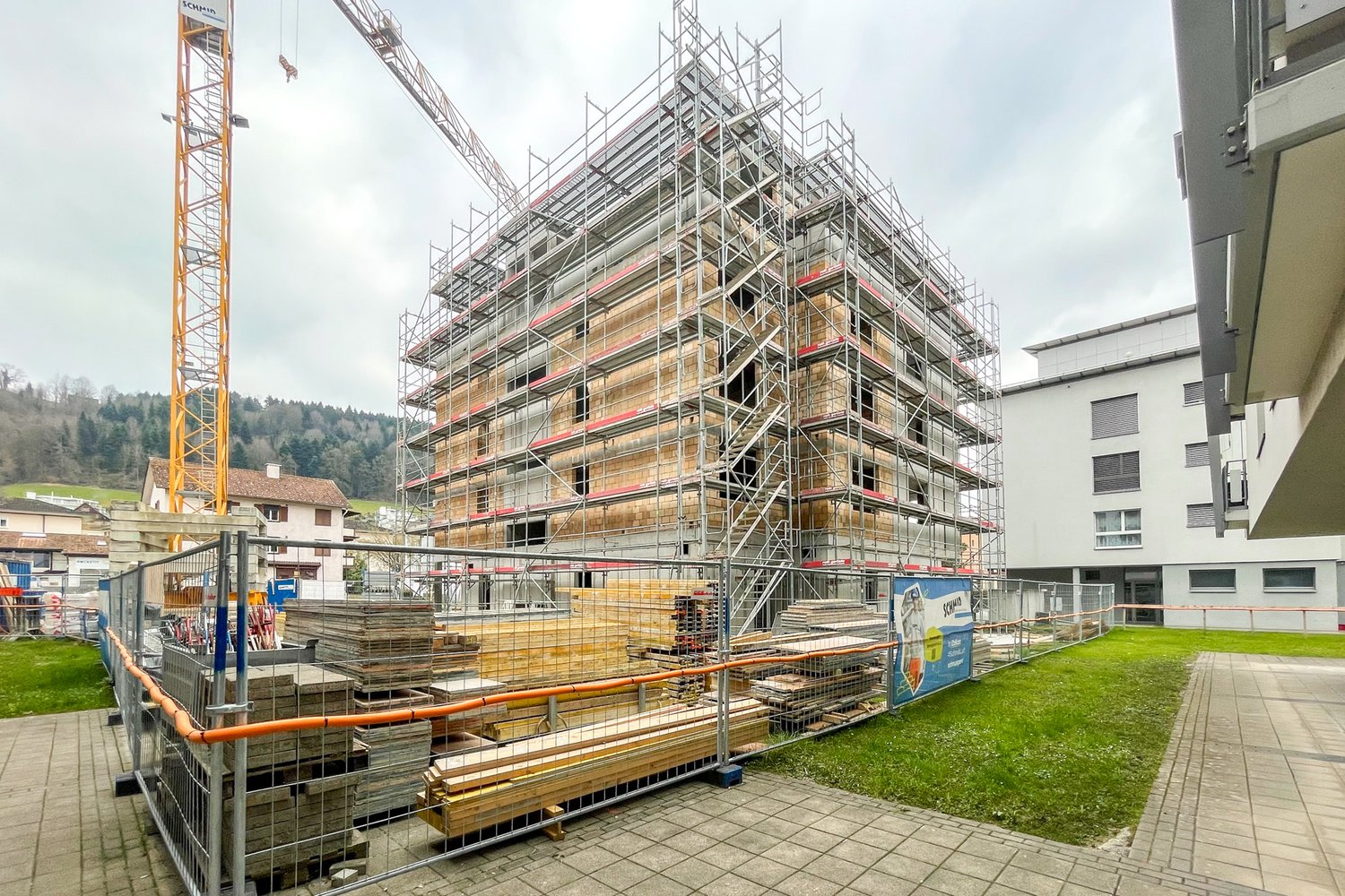 Rohbau des MFH Gartenweg in Ebikon