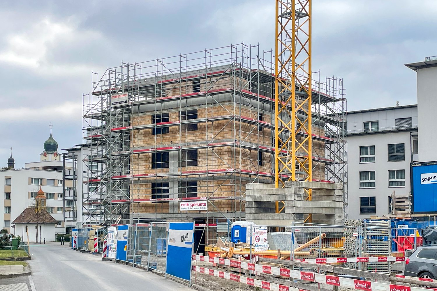 Rohbau des MFH Gartenweg in Ebikon