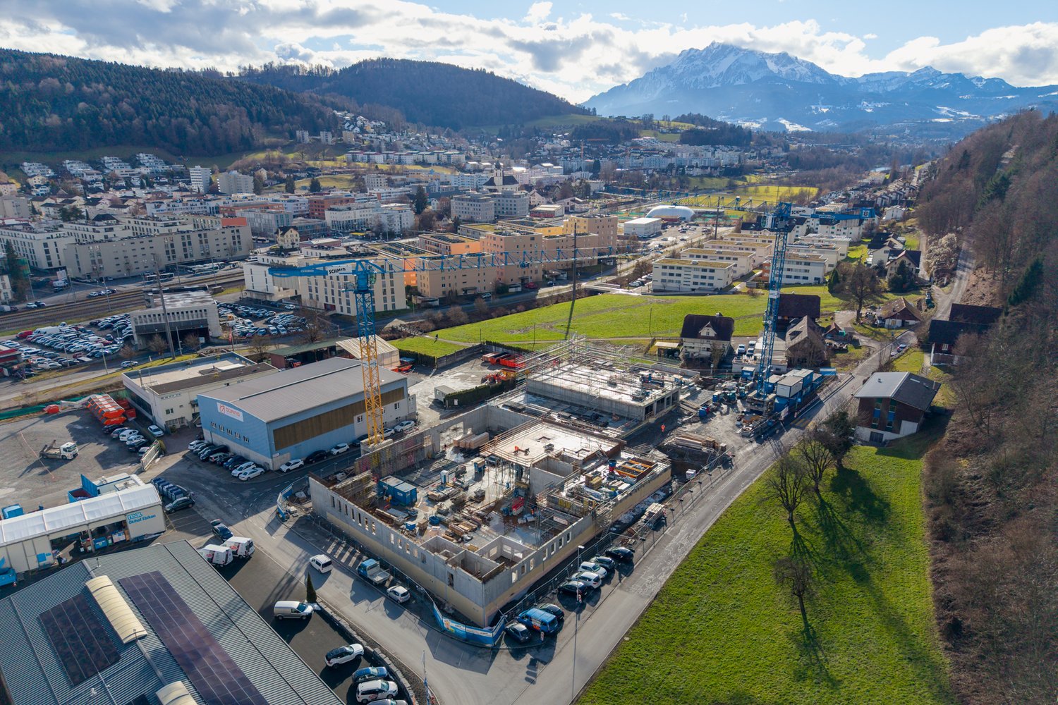 Drohnenaufnahmen Ronmatt in Ebikon - Januar 2026