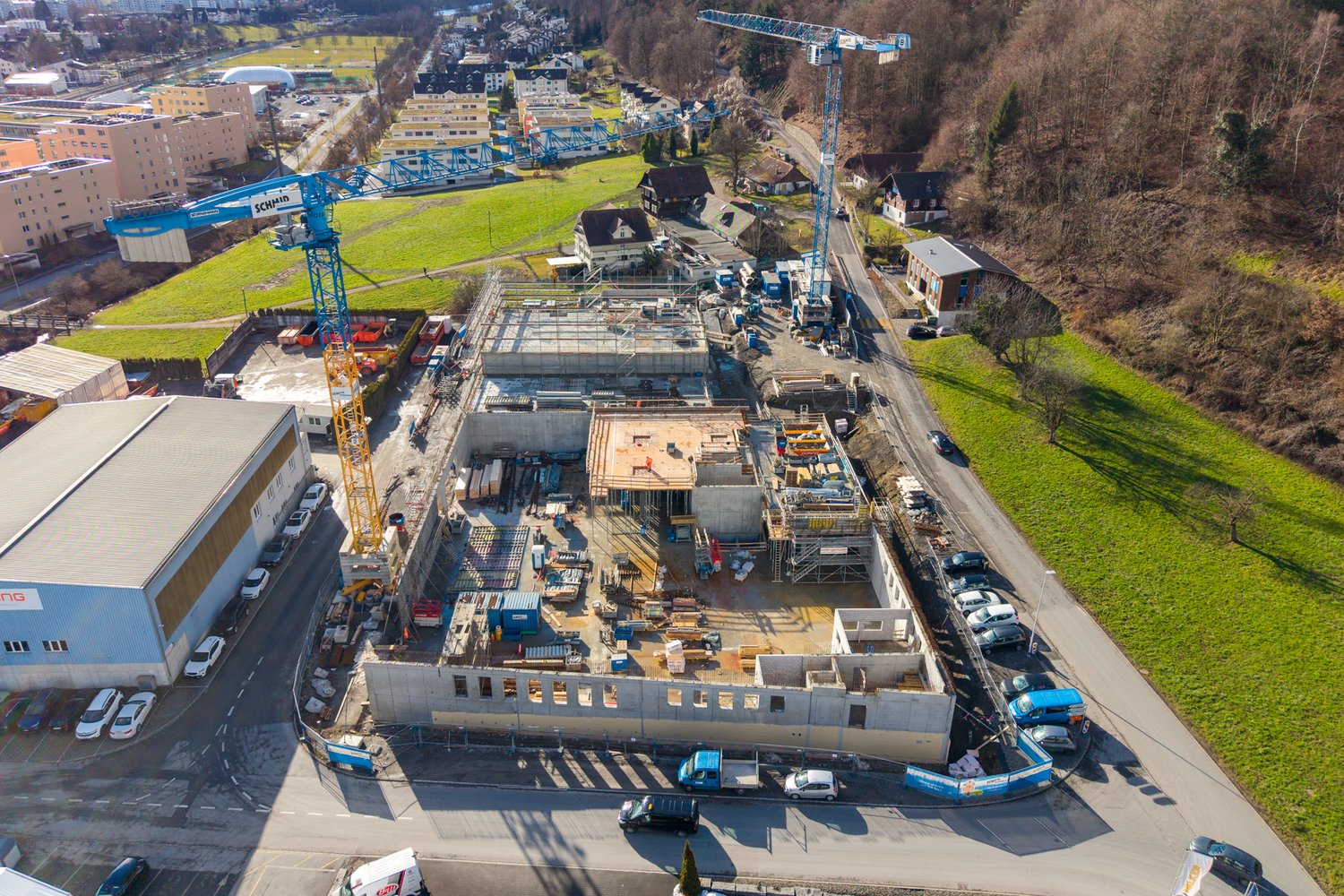 Drohnenaufnahmen Ronmatt in Ebikon - Januar 2026