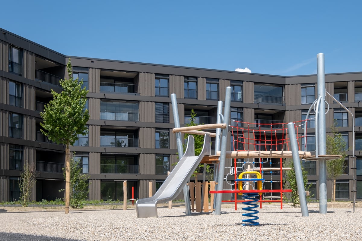 Spielplatz bei der Wohnüberbauung Grünmatt in Emmen
