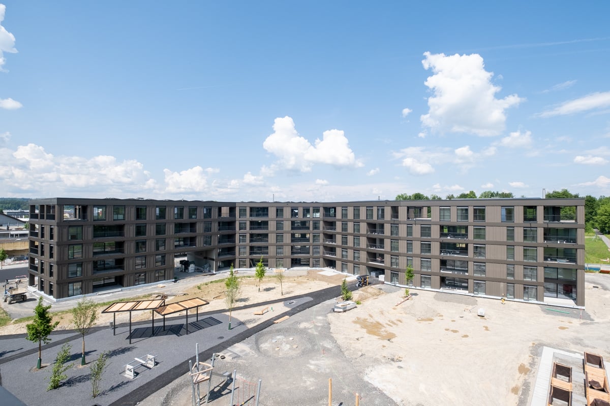 Begegnungsplatz bei der Wohnüberbauung Grünmatt in Emmen