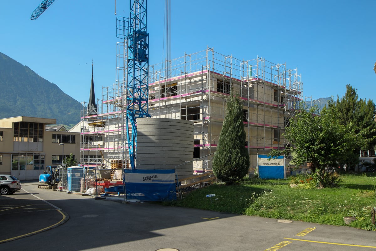Rohbau des MFH Voderboden 1 in Ennetbürgen
