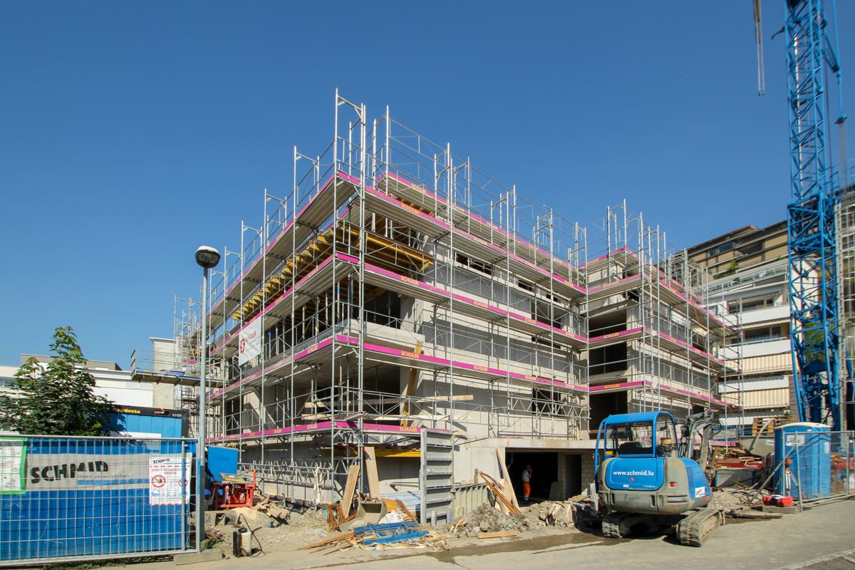 Rohbau des MFH Voderboden 1 in Ennetbürgen
