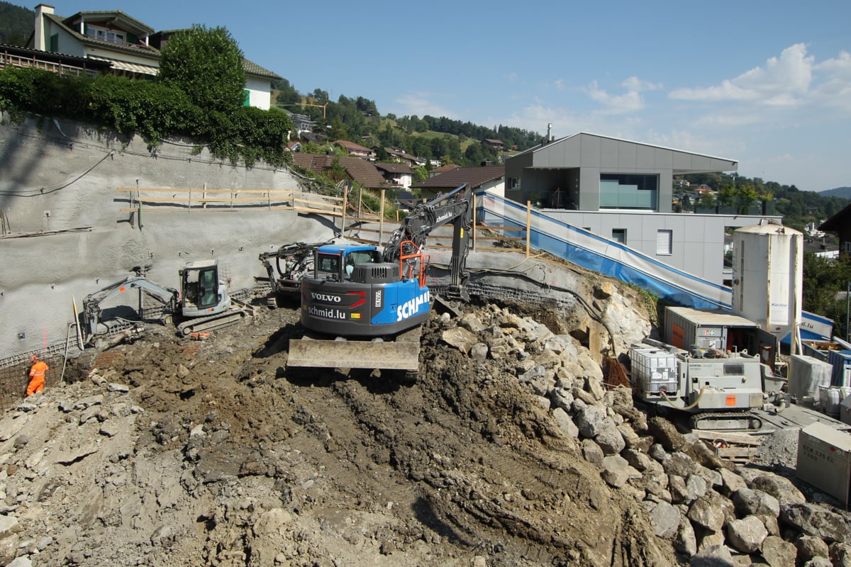 Tiefbauarbeiten Riedmattstrasse in Hergiswil