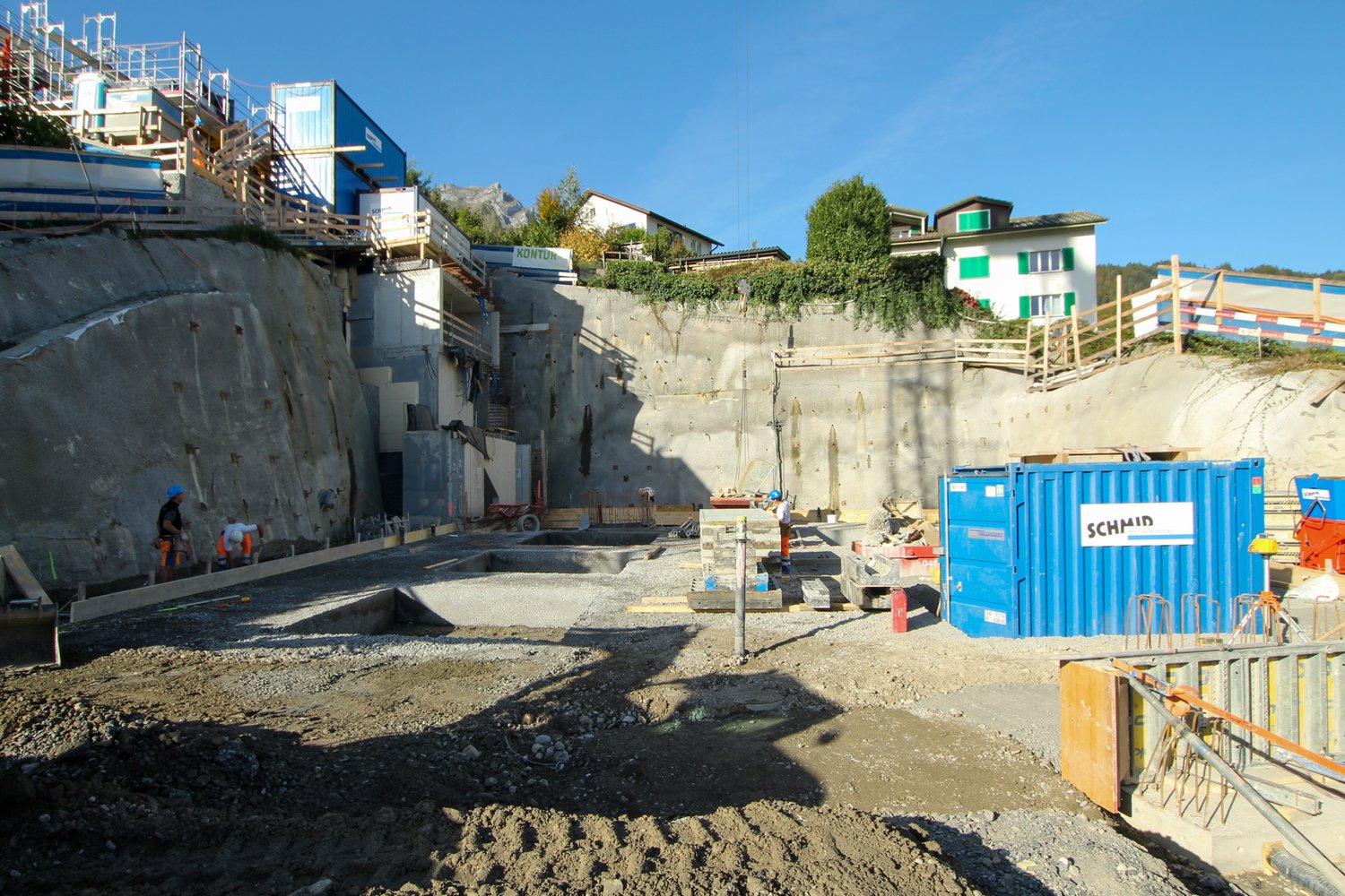 Baumeisterarbeiten beim Neubau MFH Riedmattstrasse in Hergiswil