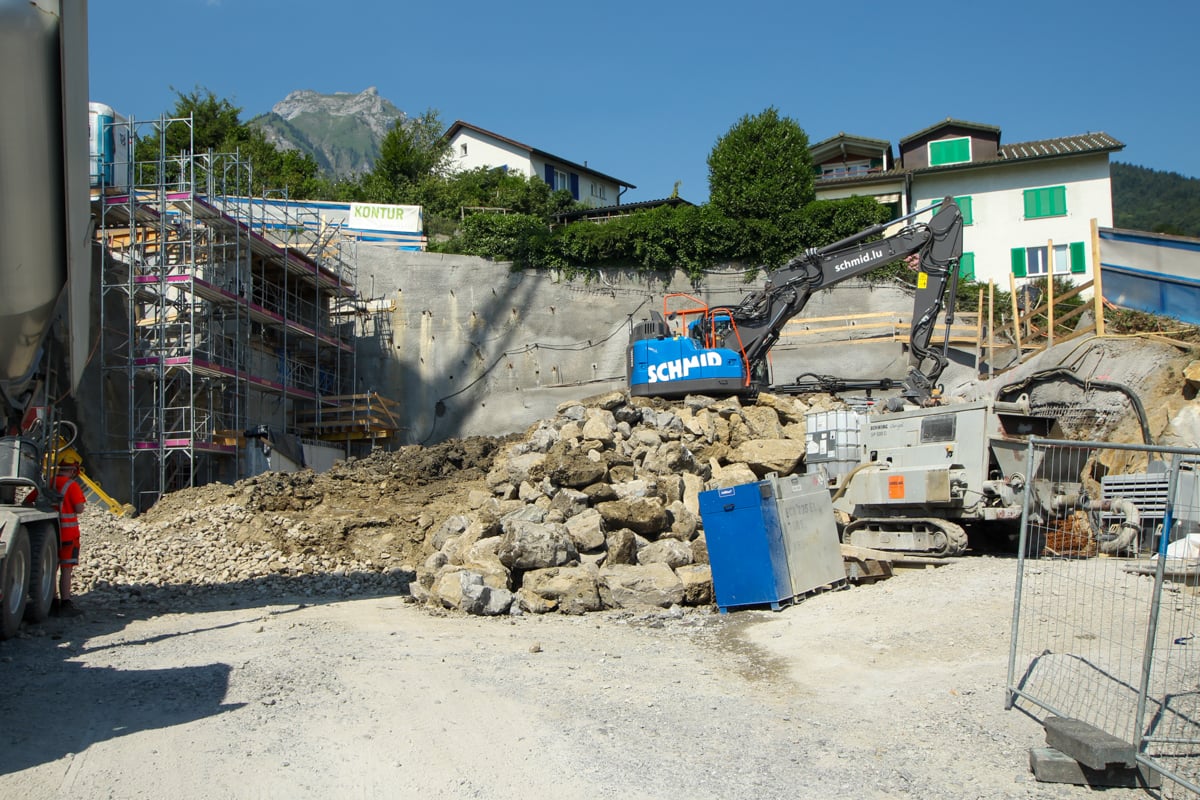 Tiefbauarbeiten Riedmattstrasse in Hergiswil