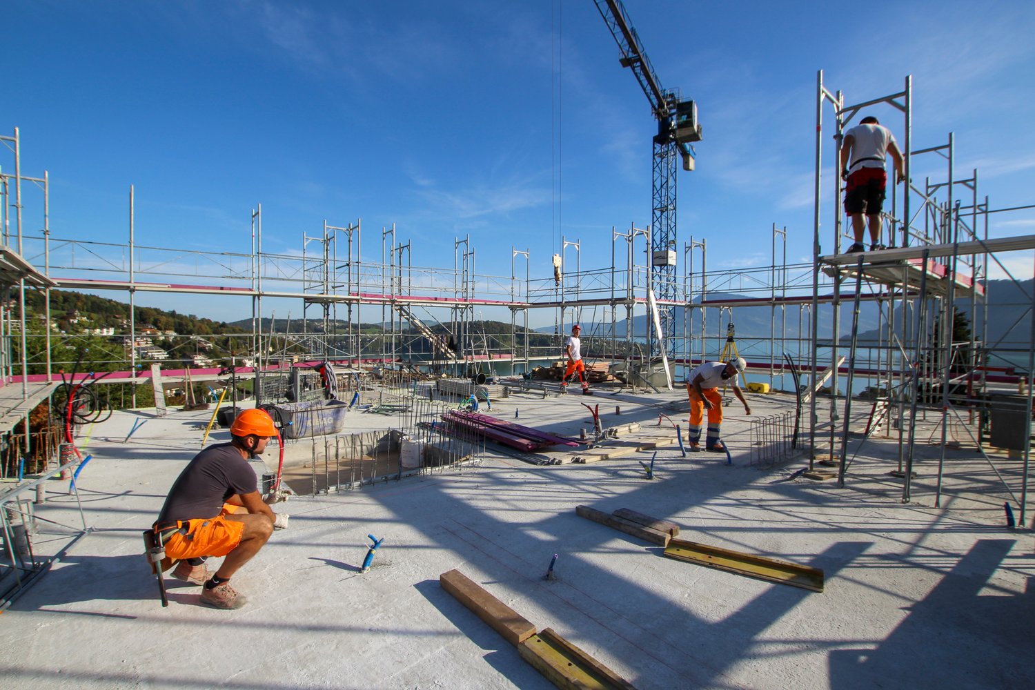 Baumeisterarbeiten beim Neubau MFH Riedmattstrasse in Hergiswil