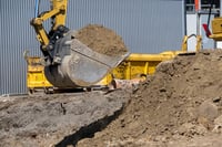 Aushub für den Erweiterungsbau der Firma Agromont AG