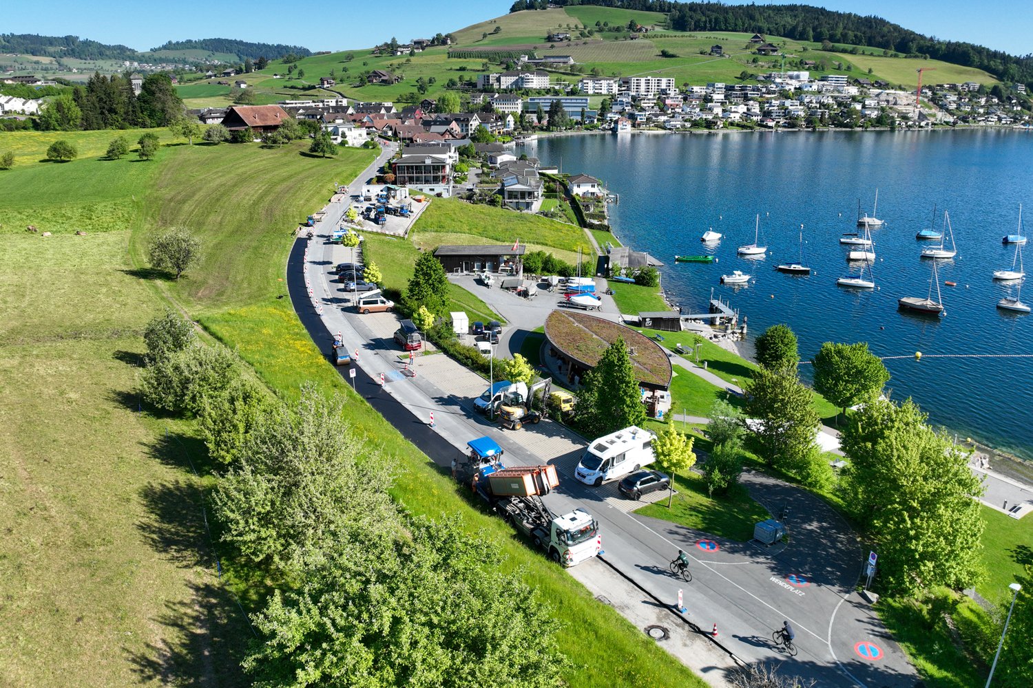 Luftaufnahmen der Staldenstrasse in Immensee