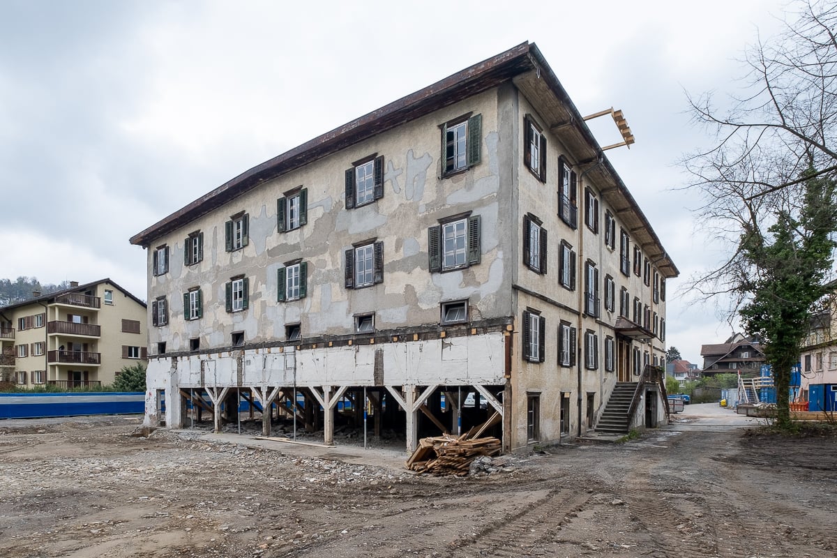 Alte Ziegelei Kriens Fassadenansicht nach dem Rückbau der Nebengebäuden