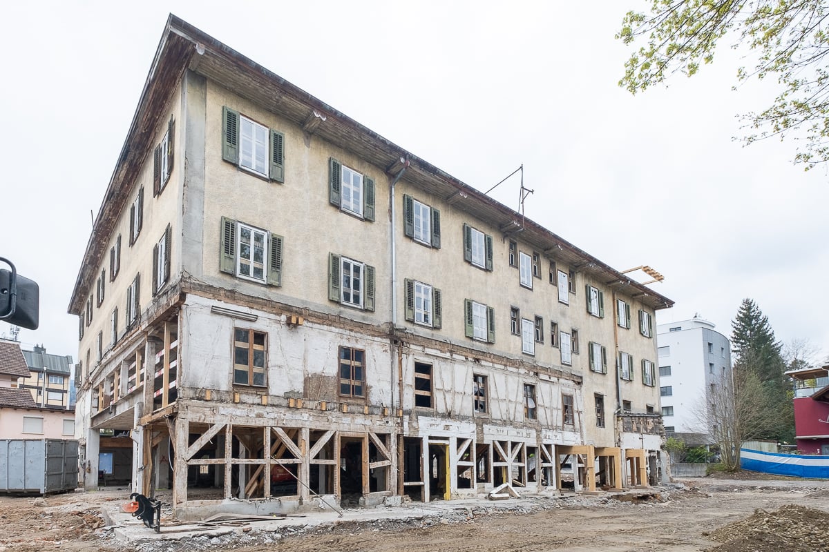 Alte Ziegelei Kriens Fassadenansicht nach dem Rückbau der Nebengebäuden