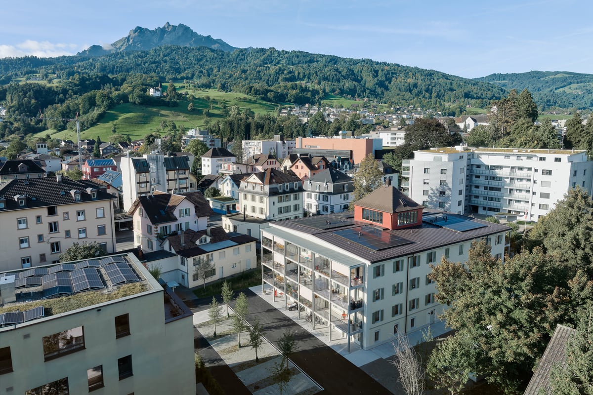 Luftaufnahme der Alte Ziegelei in Kriens