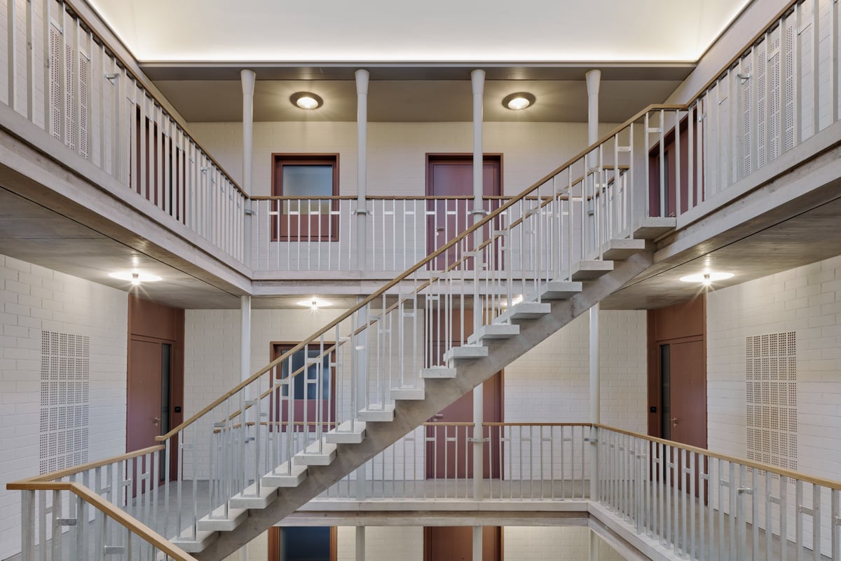Blick in das Treppenhaus der Alten Ziegelei