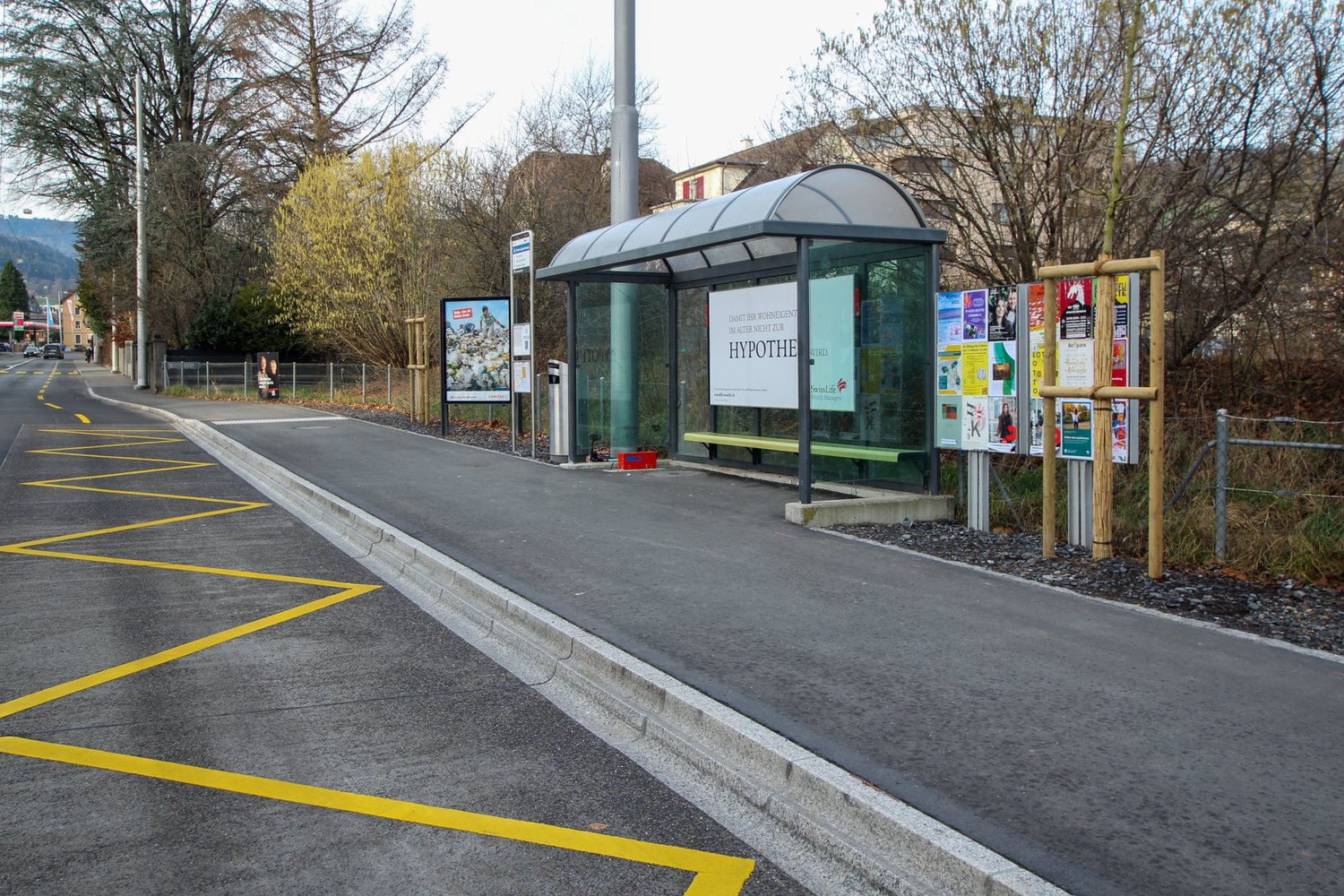 Bushaltestelle in Kriens nach der Sanierung