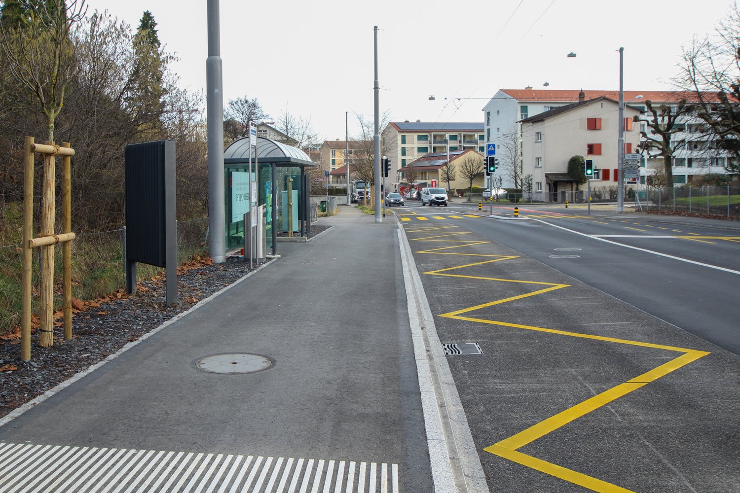 Bushaltestelle in Kriens nach der Sanierung