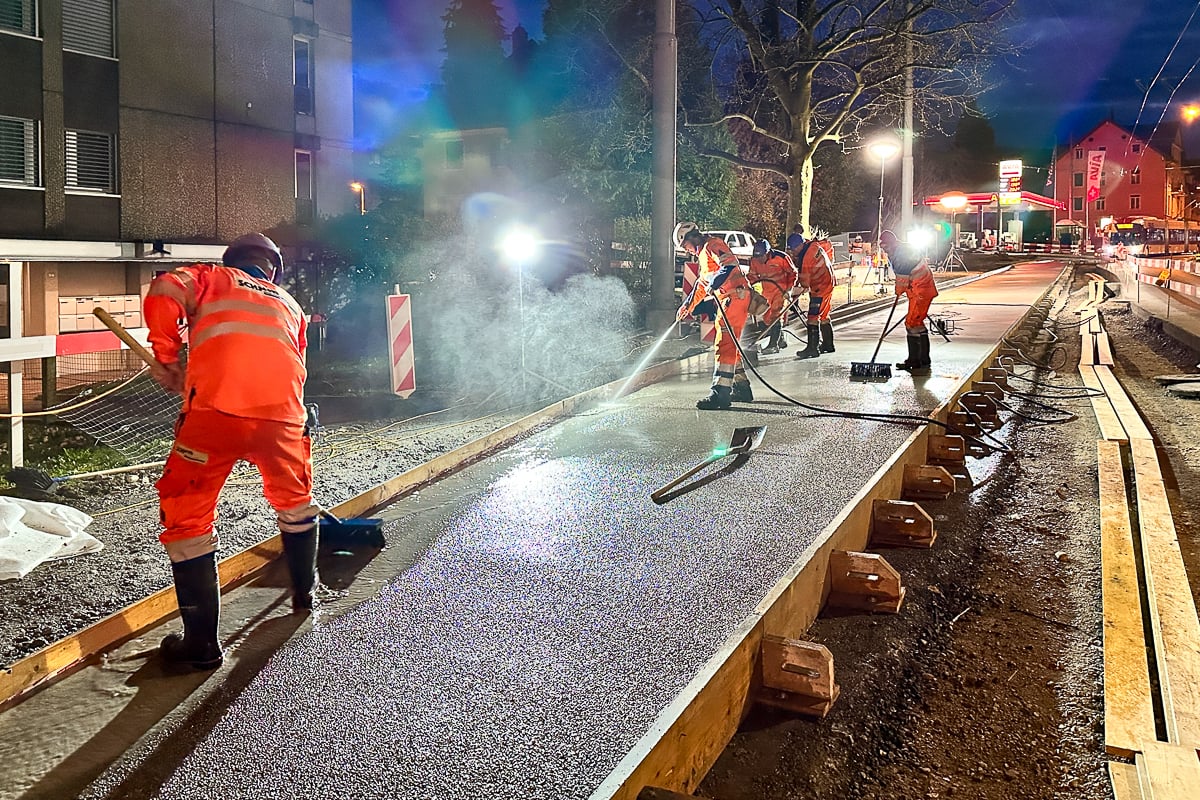 Kriens Schachenweidstrasse K4 Strassenbauarbeiten
