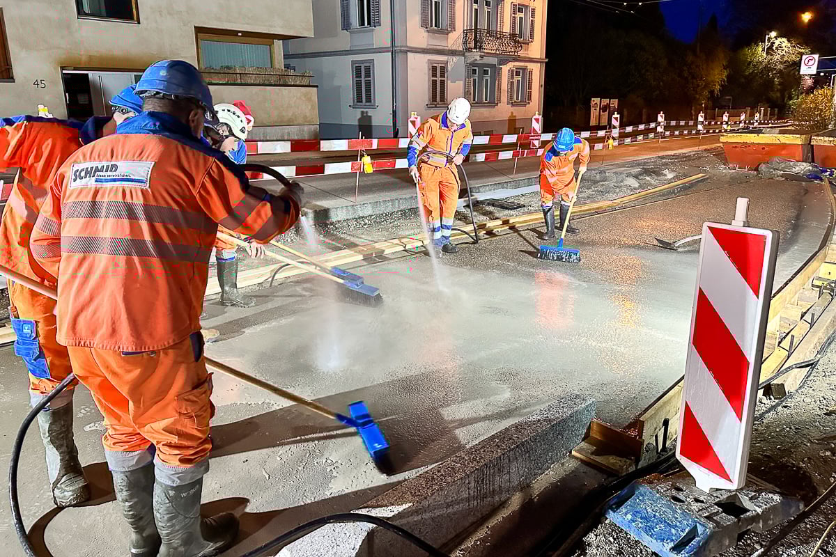 Kriens Schachenweidstrasse K4 Strassenbauarbeiten