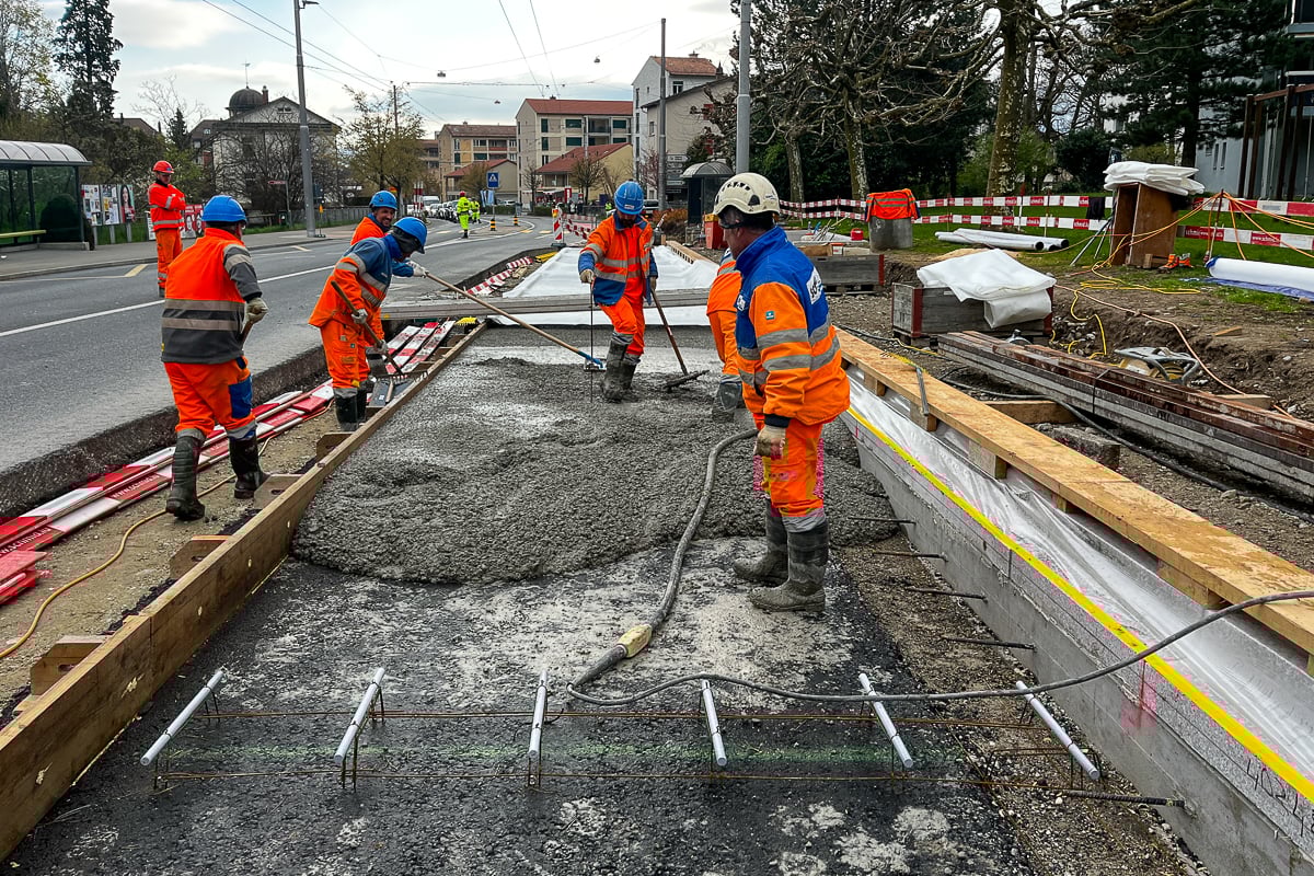 Kriens Schachenweidstrasse K4 Strassenbauarbeiten