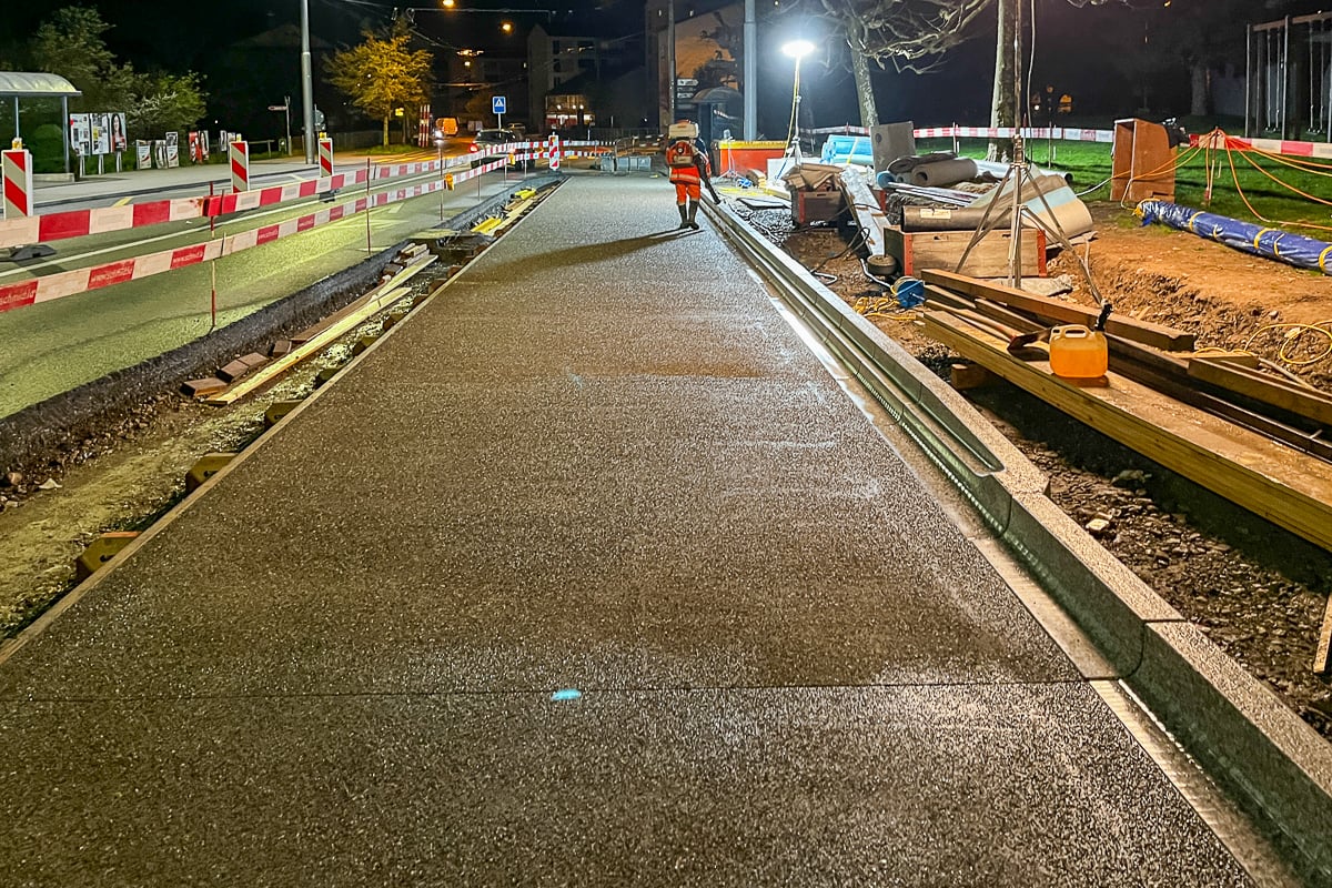 Kriens Schachenweidstrasse K4 Strassenbauarbeiten