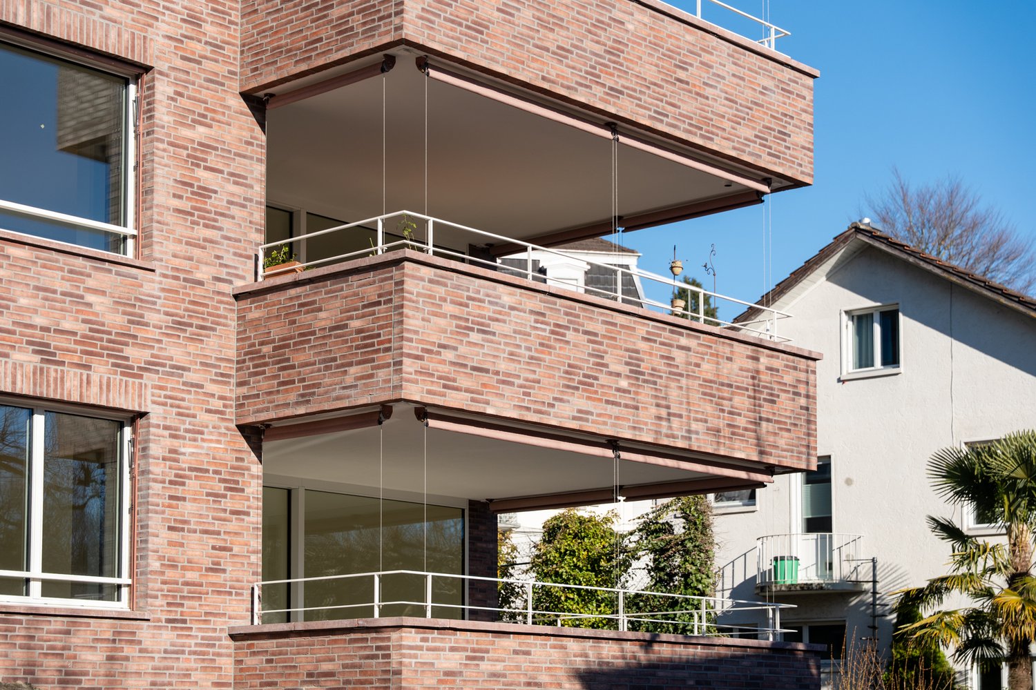 Blick auf die Balkone