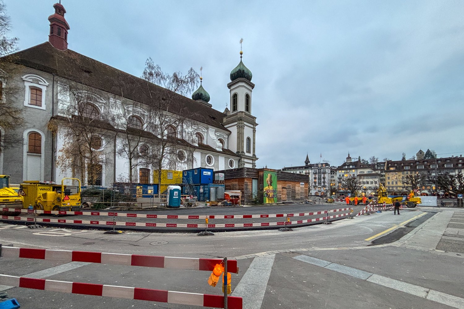 Sanierungsarbeiten an der Bahnhofstrasse in Luzern